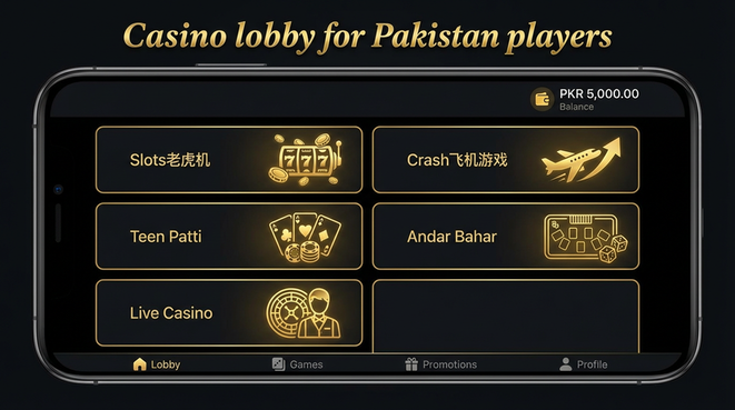 Lobby view of Gamdom Game for Pakistan users - 4